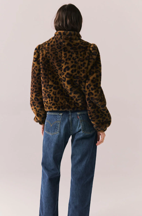 Leopard Puff Sleeve Jacket - Eden Lifestyle