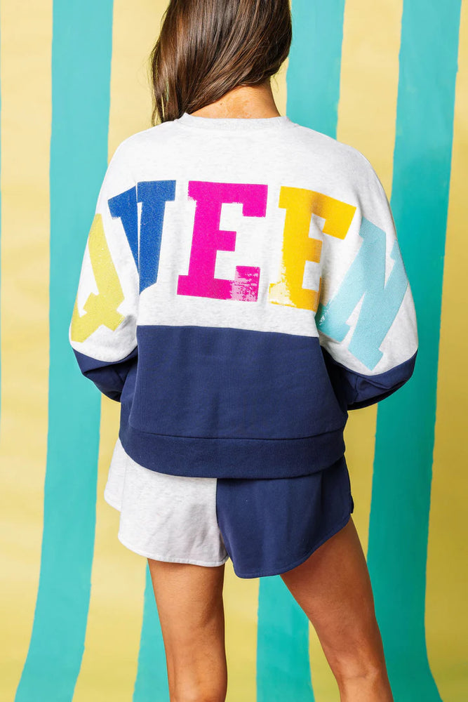 Texas Queen Colorblock Sweatshirt - Eden Lifestyle