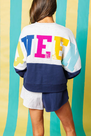 Texas Queen Colorblock Sweatshirt - Eden Lifestyle