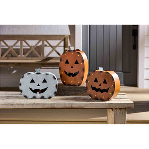 Tin Pumpkin Lanters - Eden Lifestyle