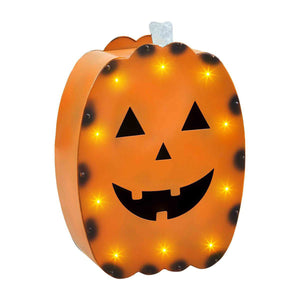 Tin Pumpkin Lanters - Eden Lifestyle