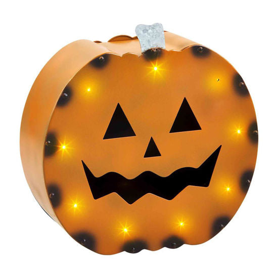 Tin Pumpkin Lanters - Eden Lifestyle