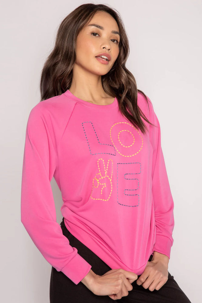 Love Neon Dream Hot Pink Long Sleeve Top and Pant Set - Eden Lifestyle