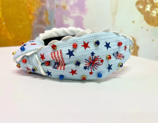 Adult Size Blue Patriotic Headband - Eden Lifestyle