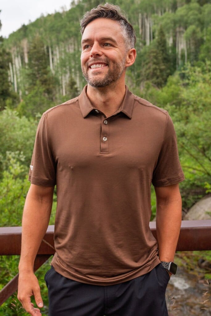 Performance Polo - Heather Brown - Eden Lifestyle