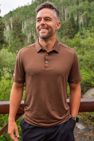 Performance Polo - Heather Brown - Eden Lifestyle