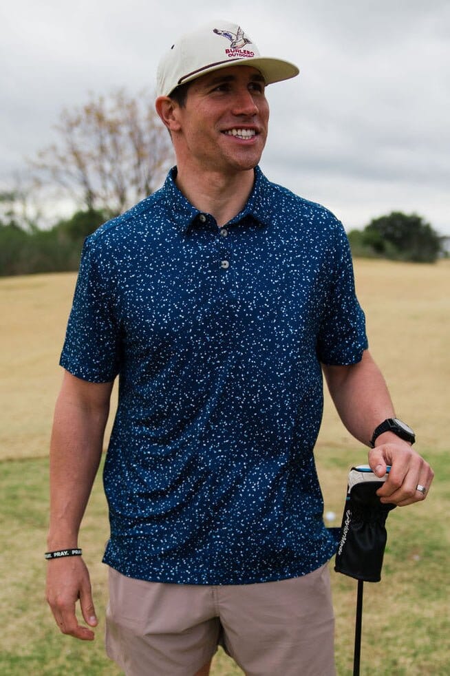 Performance Polo - Navy Speckled - Eden Lifestyle