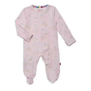 Magnetic Me by Magnificent Baby Pink Serene Safari Modal Magnetic Parent Favorite Footie - Eden Lifestyle