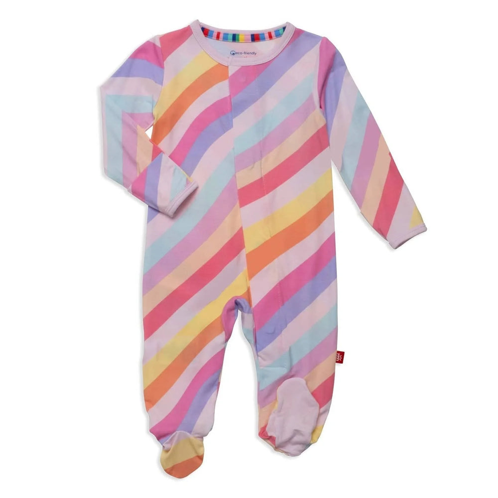Magnetic Me by Magnificent Baby Pink Shine Modal Magnetic Parent Favorite Footie - Eden Lifestyle
