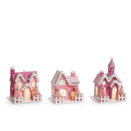Pink House Ornament - Eden Lifestyle