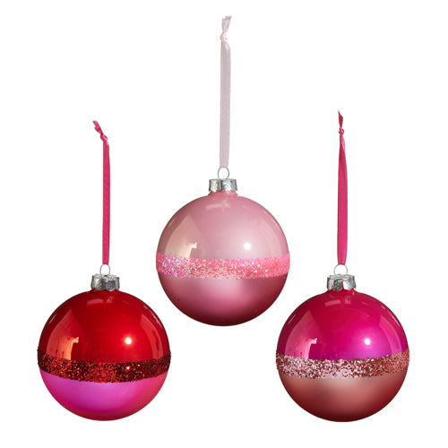 Pink Glitter 4" Ornament - Eden Lifestyle