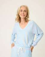 Striped Tropic Garden V-neck Top and Short Set - Eden Lifestyle
