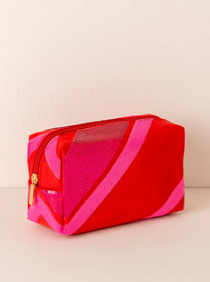 Red Pink Cosmetic Pouch - Eden Lifestyle