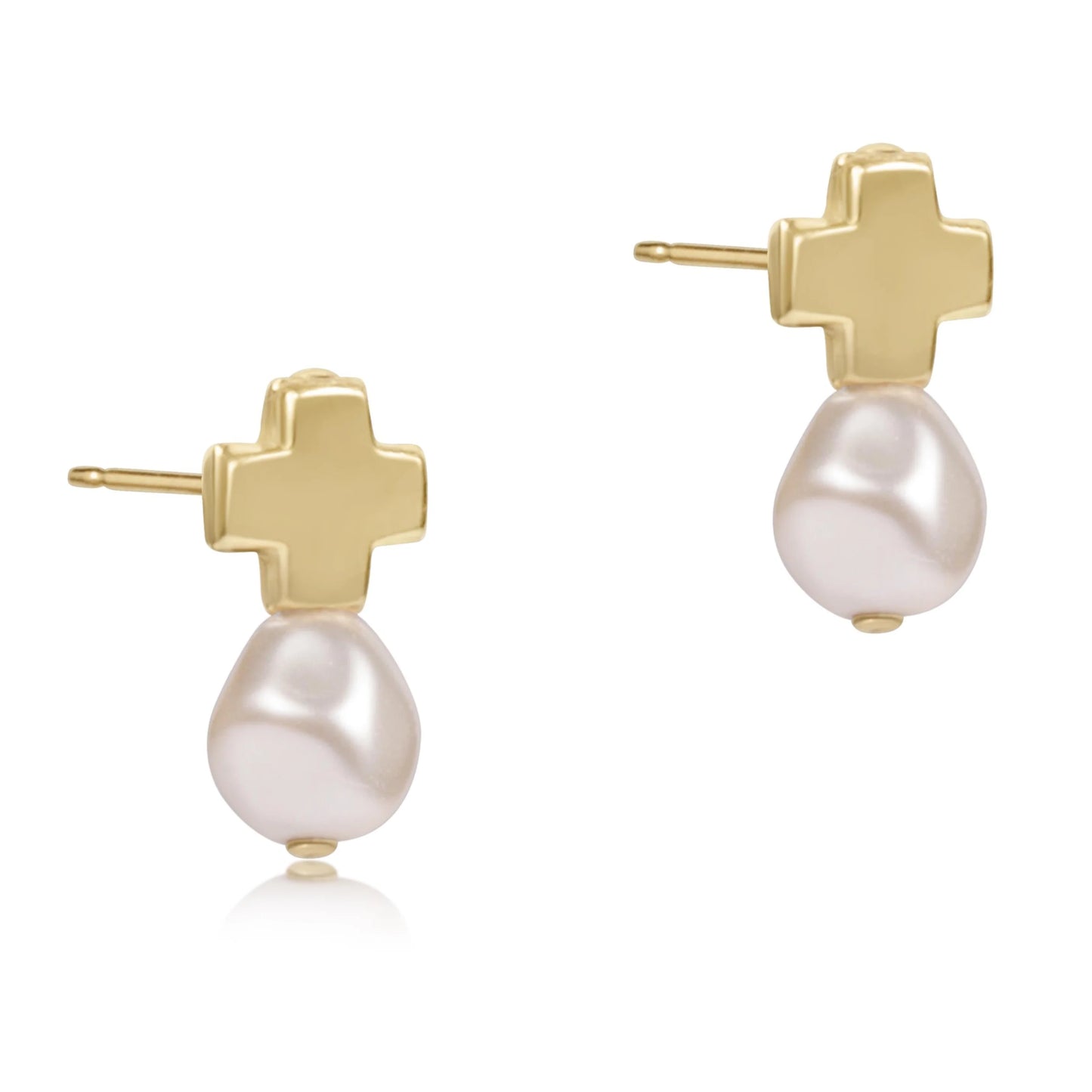 Signature Cross Gold Stud - Pearl - Eden Lifestyle