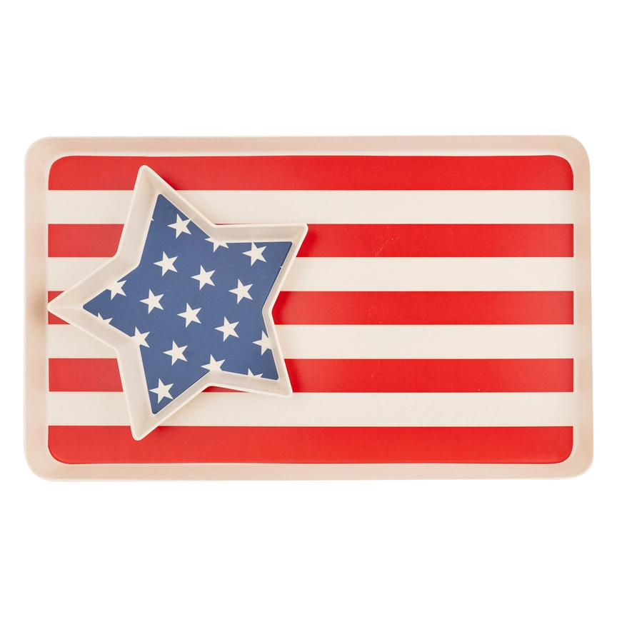 American Flag Serving Tray Set - Eden Lifestyle