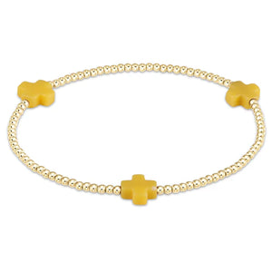 Enewton Signature Cross Gold Pattern 2mm Bead Bracelet - Eden Lifestyle