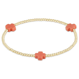 Enewton Signature Cross Gold Pattern 2mm Bead Bracelet - Eden Lifestyle