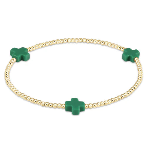 Enewton Signature Cross Gold Pattern 2mm Bead Bracelet - Eden Lifestyle