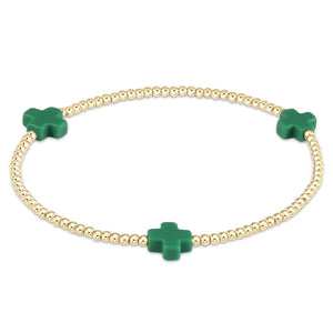 Enewton Signature Cross Gold Pattern 2mm Bead Bracelet - Eden Lifestyle