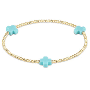 Enewton Signature Cross Gold Pattern 2mm Bead Bracelet - Eden Lifestyle