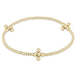 Enewton Signature Cross Gold Pattern 2mm Bead Bracelet - Classic Beaded Signature Cross Gold - 3mm bead gold - Eden Lifestyle