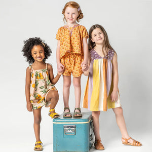 Girls Courtney Dress - Desert Stripe - Eden Lifestyle