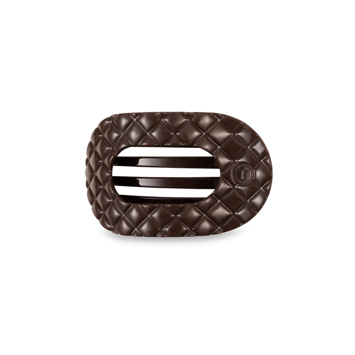 Flat Round Hair Clip Quilted
