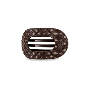 Flat Round Hair Clip Quilted