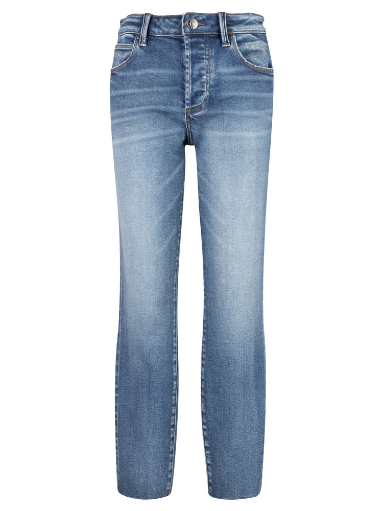 Charlize High Rise Cigarette Leg with Raw Hem Denim - Eden Lifestyle