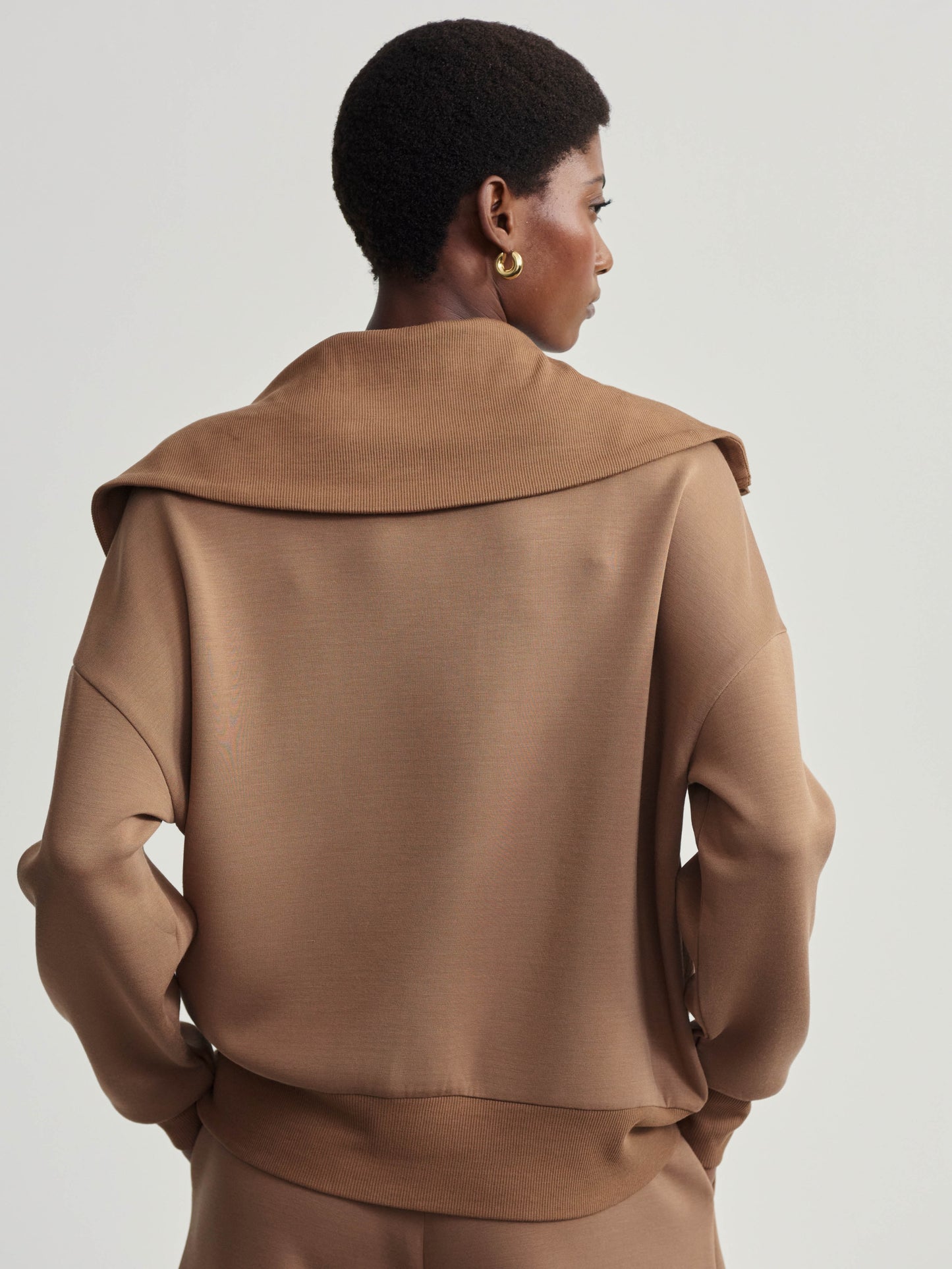 Varley Catherine Half Zip Sweat Golden Bronze - Eden Lifestyle