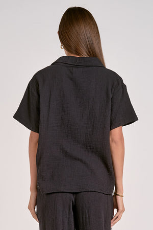 Black Linen Top - Eden Lifestyle