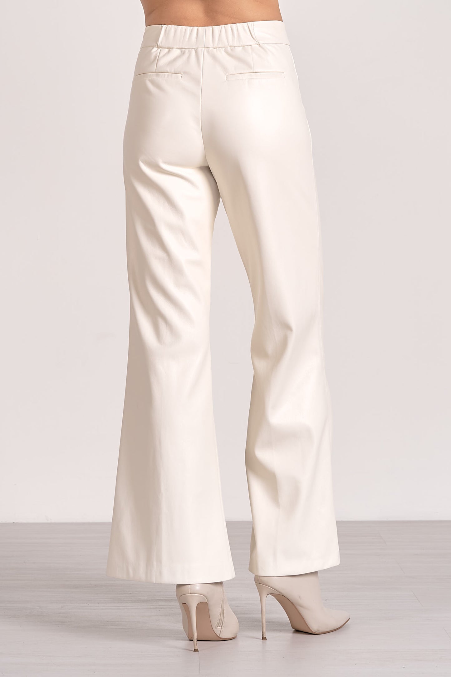 Ivory High Waist Flare Pant - Eden Lifestyle