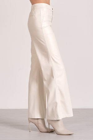 Ivory High Waist Flare Pant - Eden Lifestyle