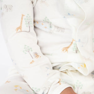 Magnetic Me by Magnificent Baby White Serene Safari Modal Magnetic Parent Favorite Footie - Eden Lifestyle