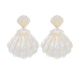 White Shell Earrings - Eden Lifestyle