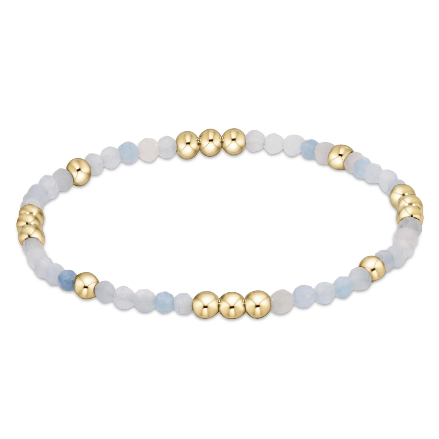 Enewton Worthy Pattern 3mm Bead Bracelet - Aquamarine - Eden Lifestyle