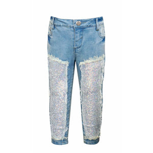 Baby Sara, Girl - Pants,  Baby Sara Sparkle Patch Jeans