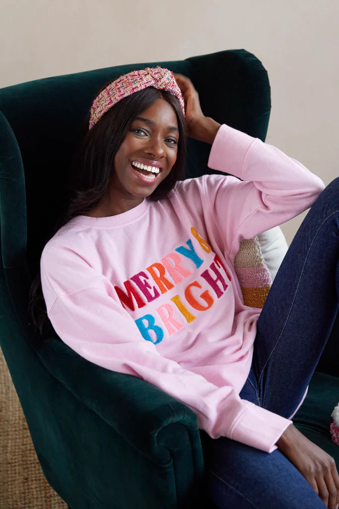 Merry & Bright Pink Sweatshirt - Eden Lifestyle