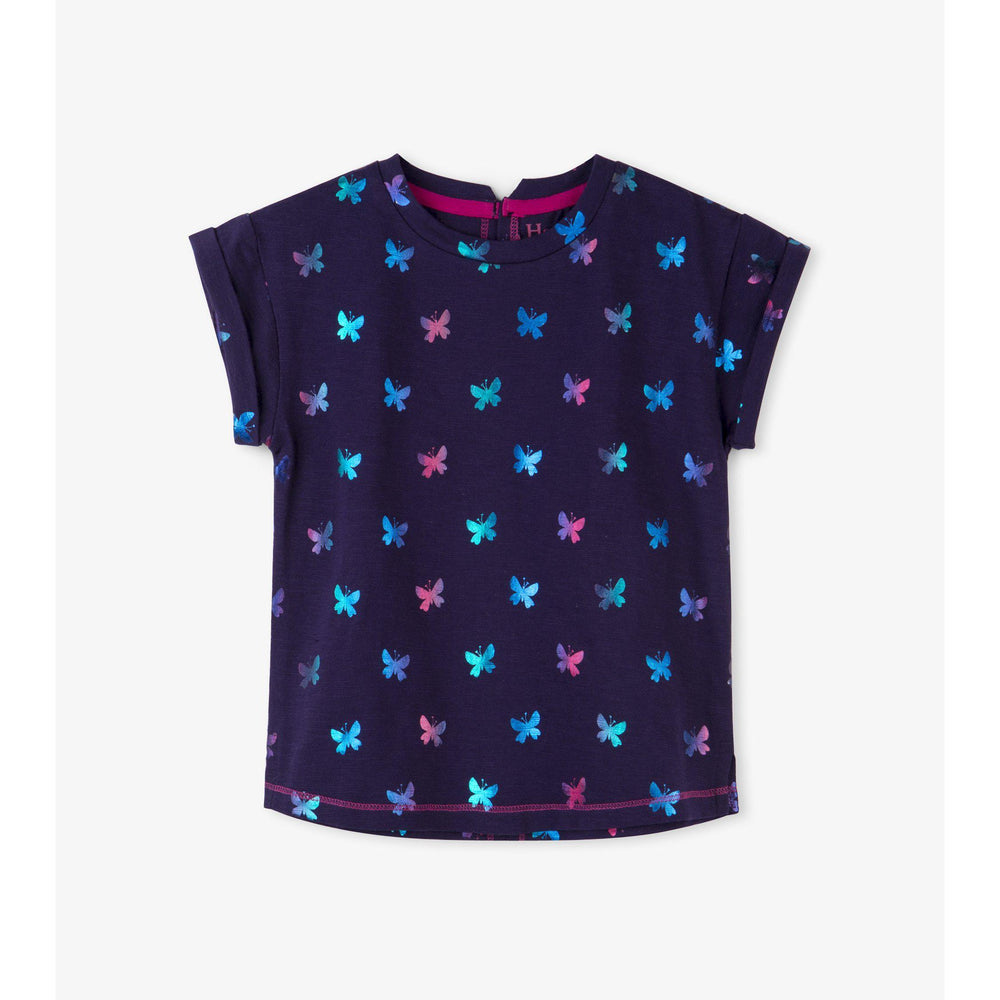 Hatley, Girl - Tees,  Hatley Irridescent Butterfly Tee