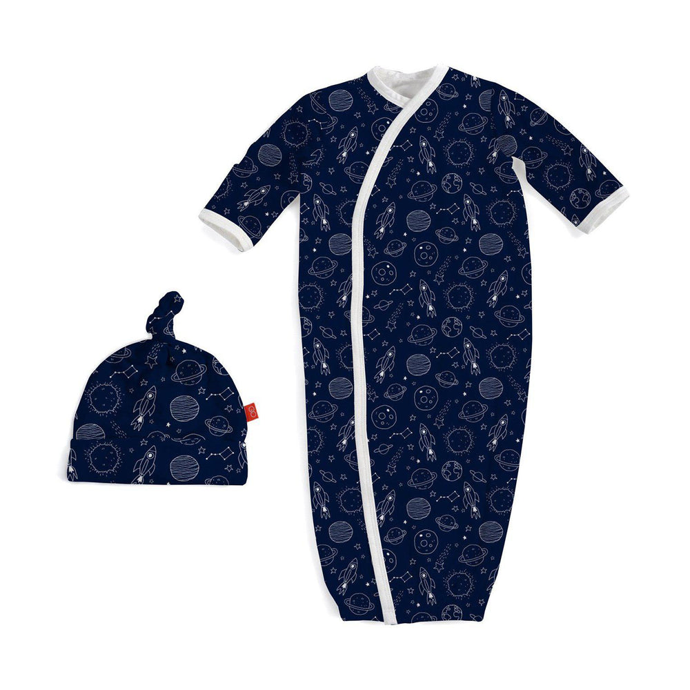 Magnificent Baby, Baby Girl Apparel - Pajamas,  Magnetic Me by Magnificent Baby Stellar Modal Magnetic Sack Gown Set