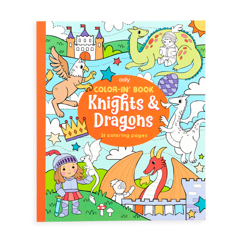 Ooly, Gifts - Kids Misc,  Knights and Dragons Coloring Book