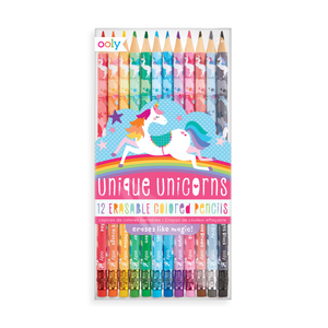 Ooly, Gifts - Kids Misc,  Unique Unicorns Erasable Colored Pencils - Set of 12