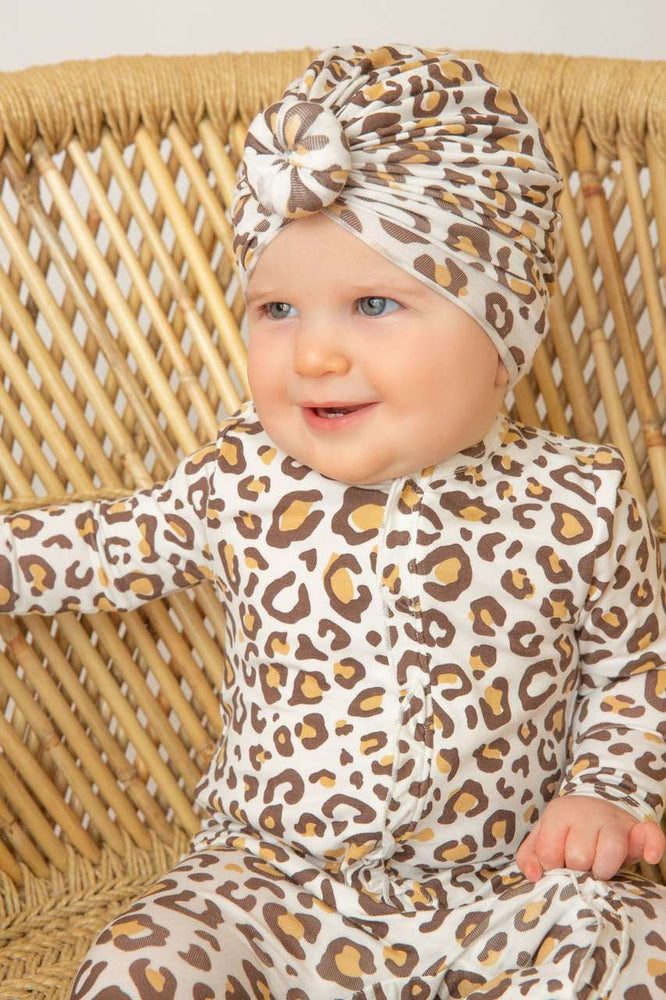 Angel Dear, Baby Girl Apparel - Outfit Sets,  Angel Dear Leopard Footie and Headwrap Set