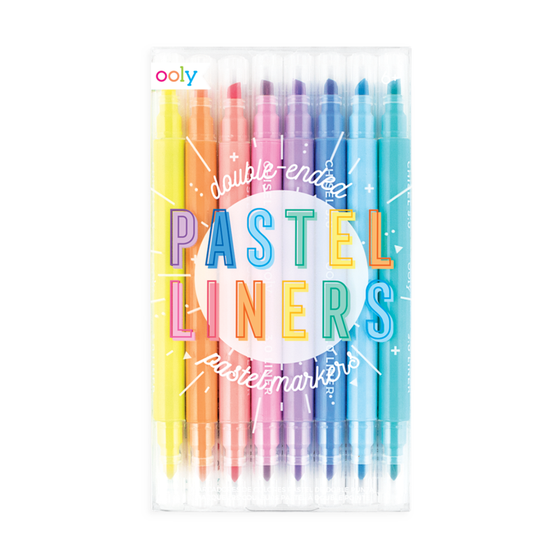 Ooly, Gifts - Kids Misc,  Pastel Liners Dual Tip Markers