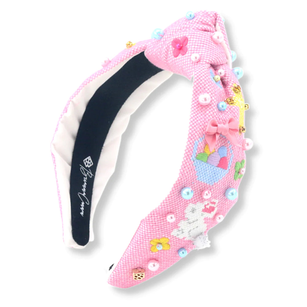 Adult Size Pink Easter Cross-Stitch Headband - Eden Lifestyle