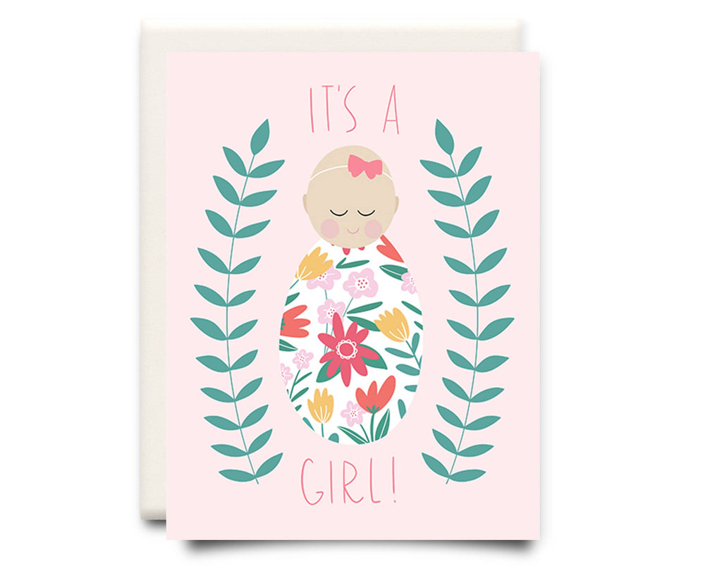 It's A Girl Greeting Card - Eden Lifestyle