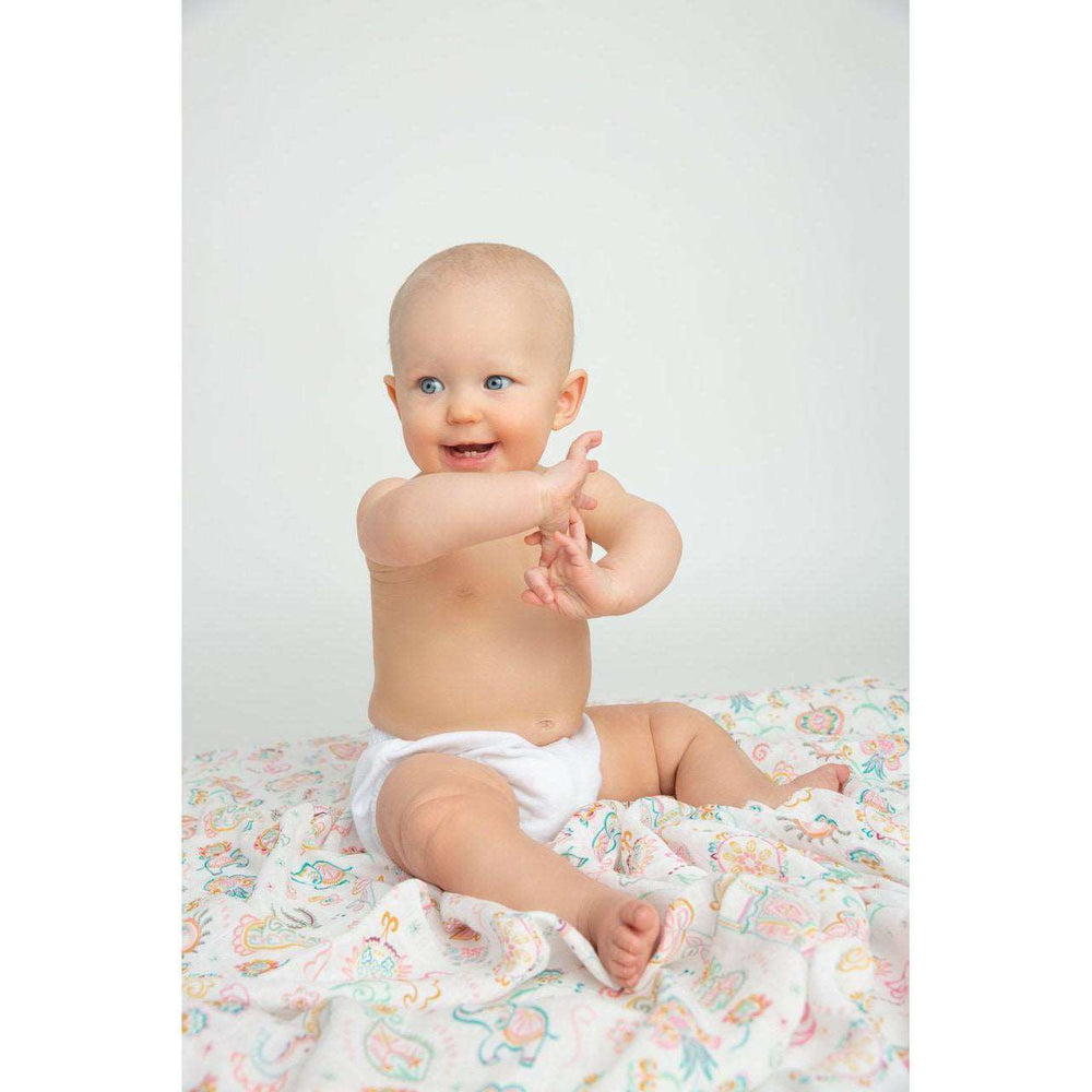 Angel Dear Swaddle Blanket Boho Elephants Eden Lifestyle