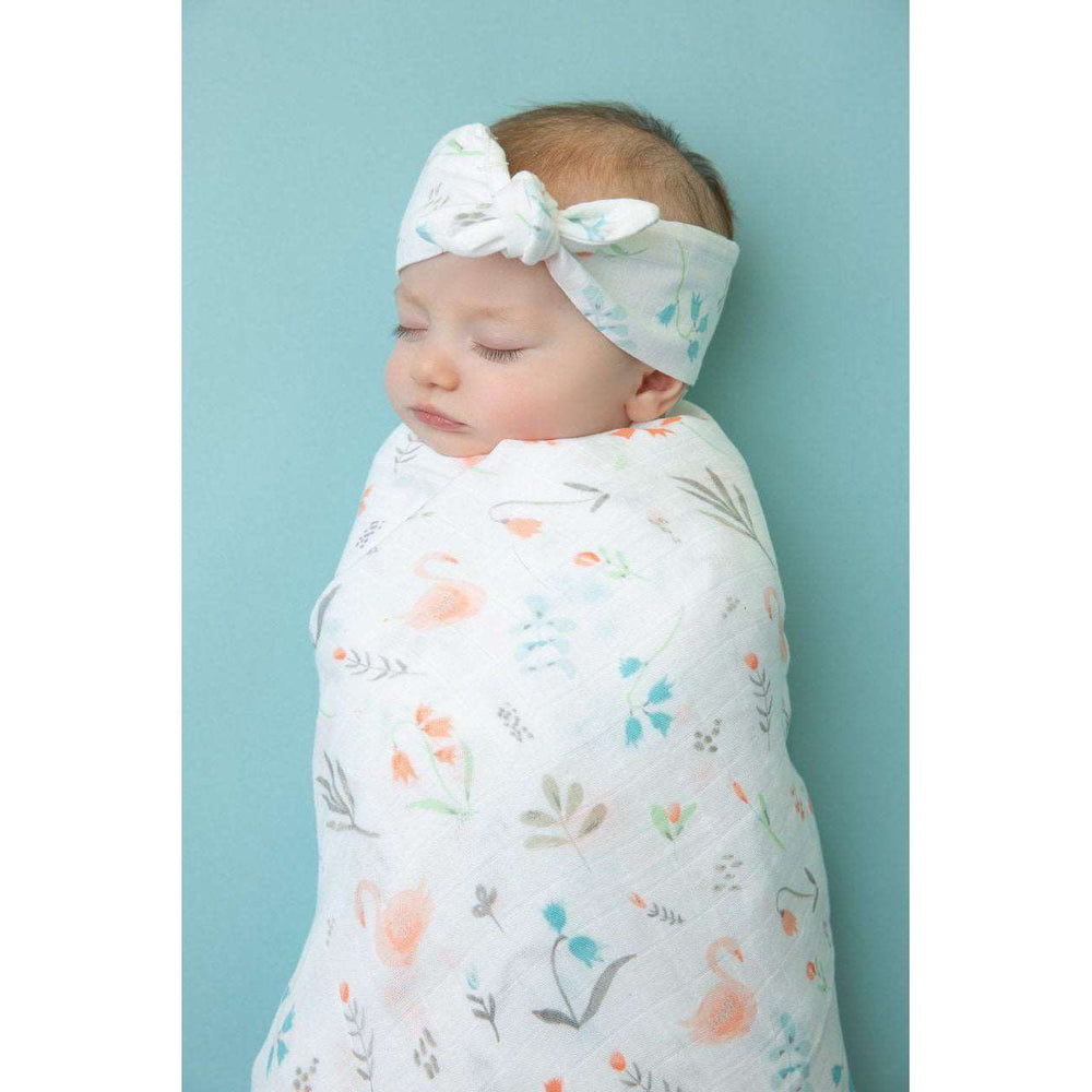 Angel Dear, Baby - Swaddles,  Angel Dear Muslin Swaddle Blanket Swan Floral