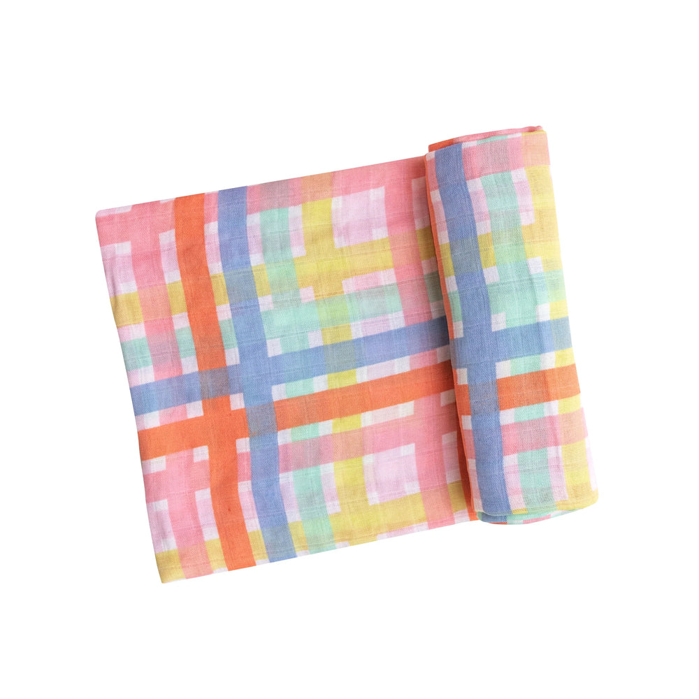 Multicolor Plaid Swaddle Blanket - Eden Lifestyle