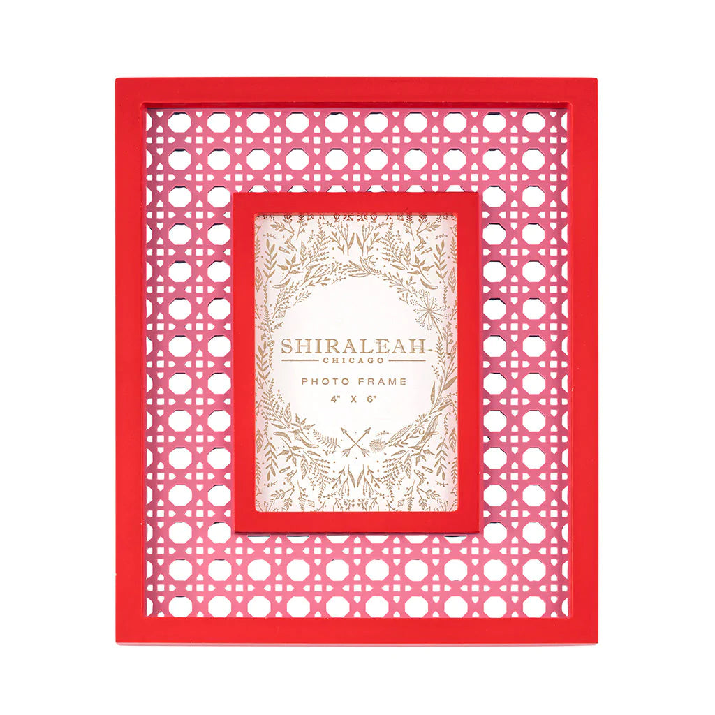 Red Lattice Picture Frame - Eden Lifestyle